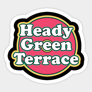 Heady Green Terrace Sticker